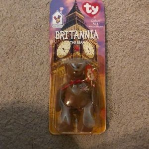 McDonalds TY Beanie Baby Britannia The Bear with Tag Errors 1993, Oakbrook